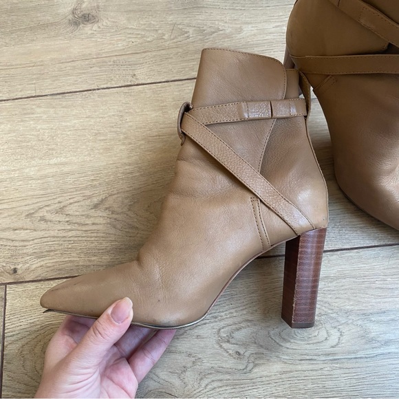 PAIGE Tan Leather Booties - Picture 4 of 15